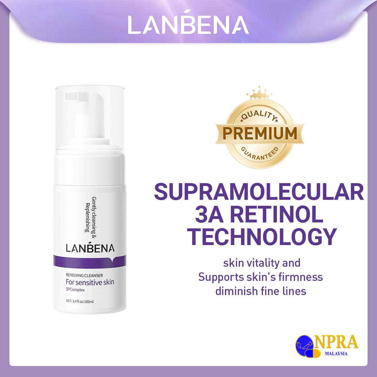 LANBENA Retinol Foaming Cleanser (100mL) [NPRA] – LANBENA_MY