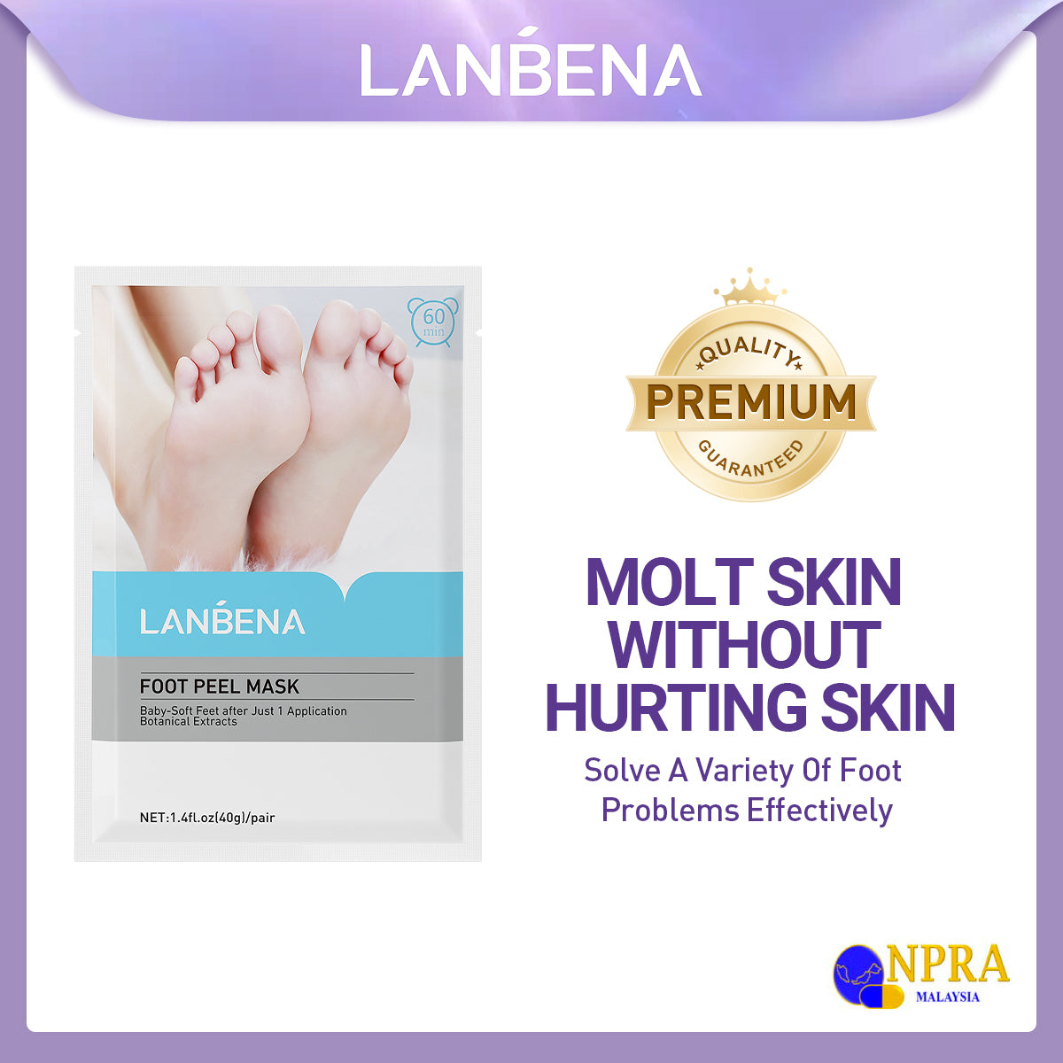 LANBENA Foot Peel Mask 40g [FDA]