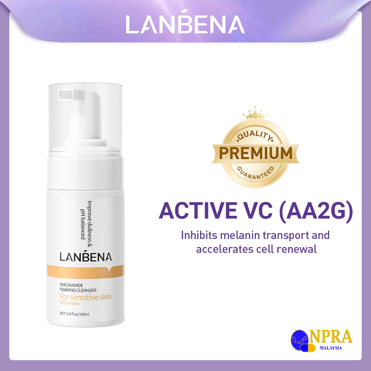 LANBENA Niacinamide Foaming Cleanser (100ml) [NPRA]