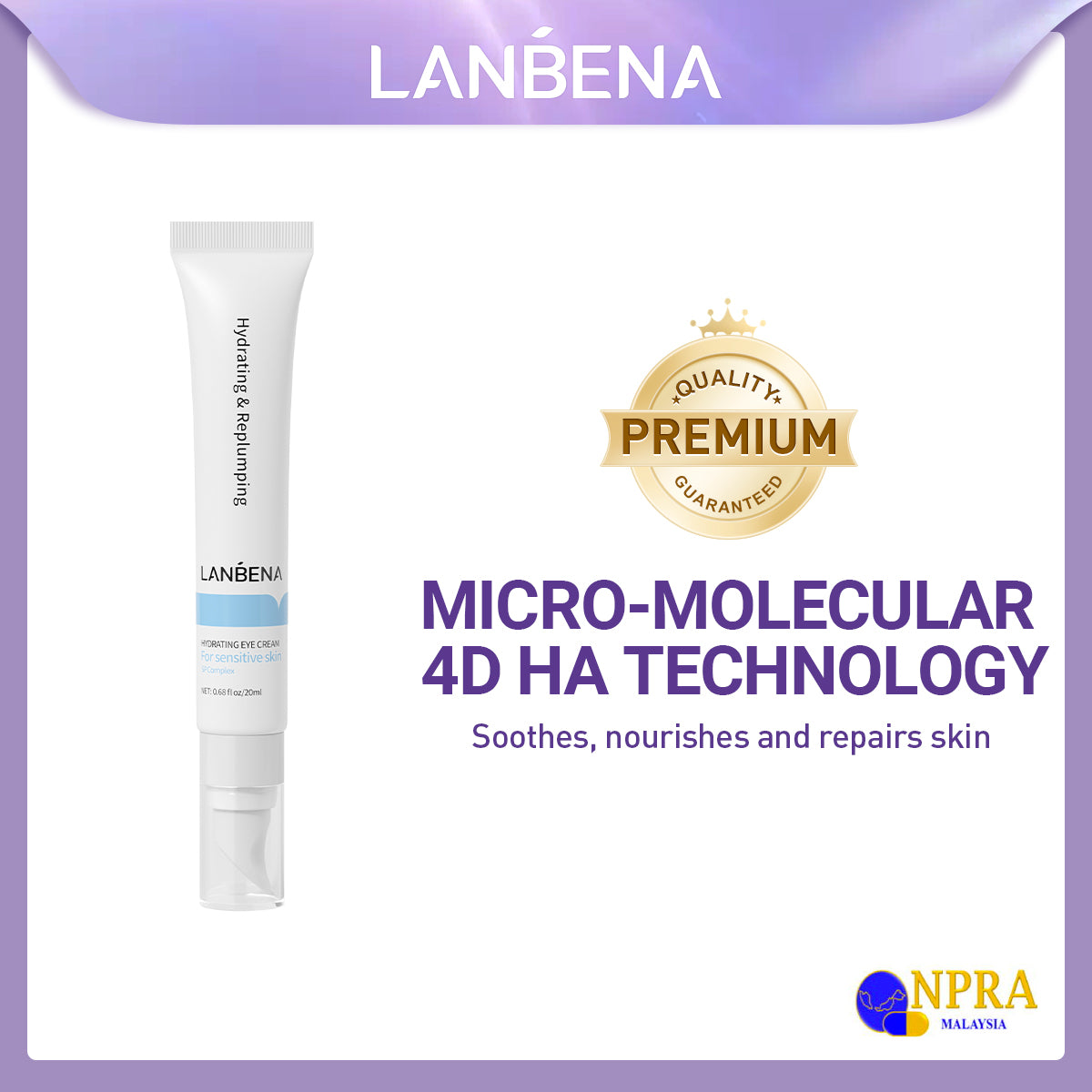 LANBENA 4D Hyaluronic Acid Eye Serum (20ml) [NPRA] LANBENA_MY