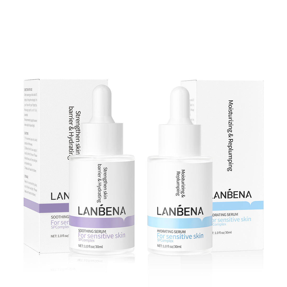 LANBENA 4D Hyaluronic Acid Hydrating Serum Soothing Serum Repair moisturizing Combo [NPRA]